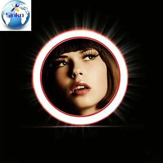 

2019 Magic Small Round 10W QI LED Light Wireless Charger Portable Led Cosmetic Makeup Mirror For iphone Samsung Smart Charger