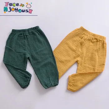 

Girls Cotton Pants Children Trousers Baby Clothes Boys Bloomers Pure Color Kids Casual Leggings Pants 2019 spring Autumn New