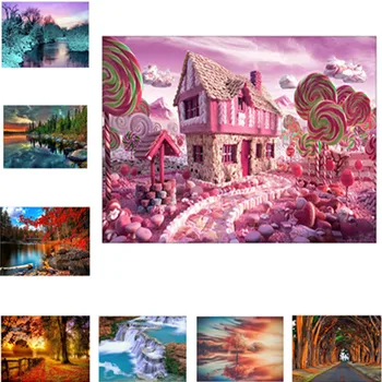 

Hot Scenery 5D Handmade Embroidery Drawing Diamond Painting Needle Work Cross Stitch Artcraft Wall Decoration Full Round/Square