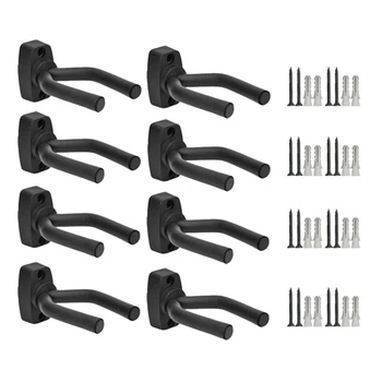 

ABGZ-8 x Guitar Hanger Hook Holder Wall Mount Display Acoustic Guitar Stand Ukulele Bass Mandolin Banjo Wall Mounts Hangers Bl
