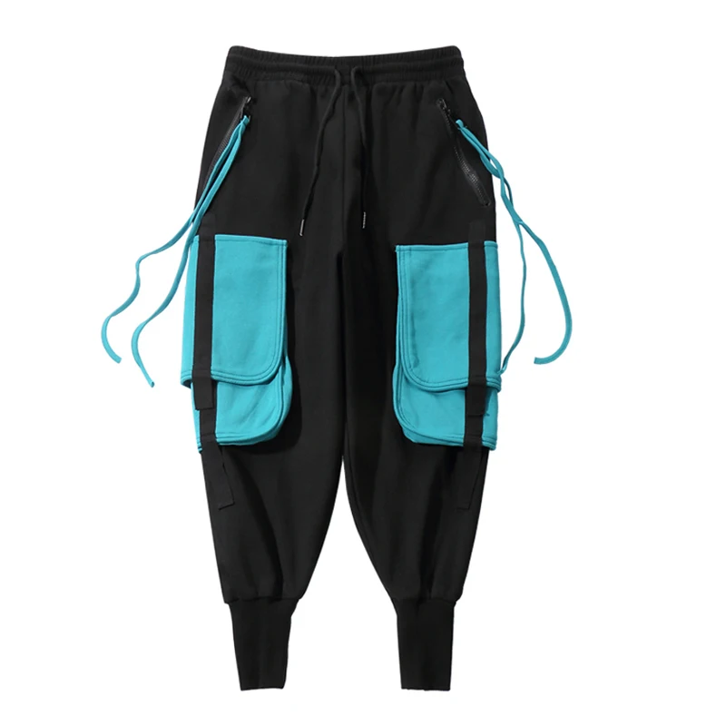 

Men's More Pocket Cotton Casual track cargo Pants Trousers men Active Elastic Harem Hip Hop Black Joggers streetwear Sweatpants
