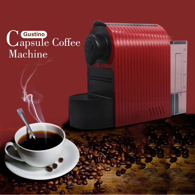 Gustino 1350W Capsule Coffee Maker Machine Household Office Coffee Maker Espresso 800ml Large Water Tank Capacity Maker 19 Bar