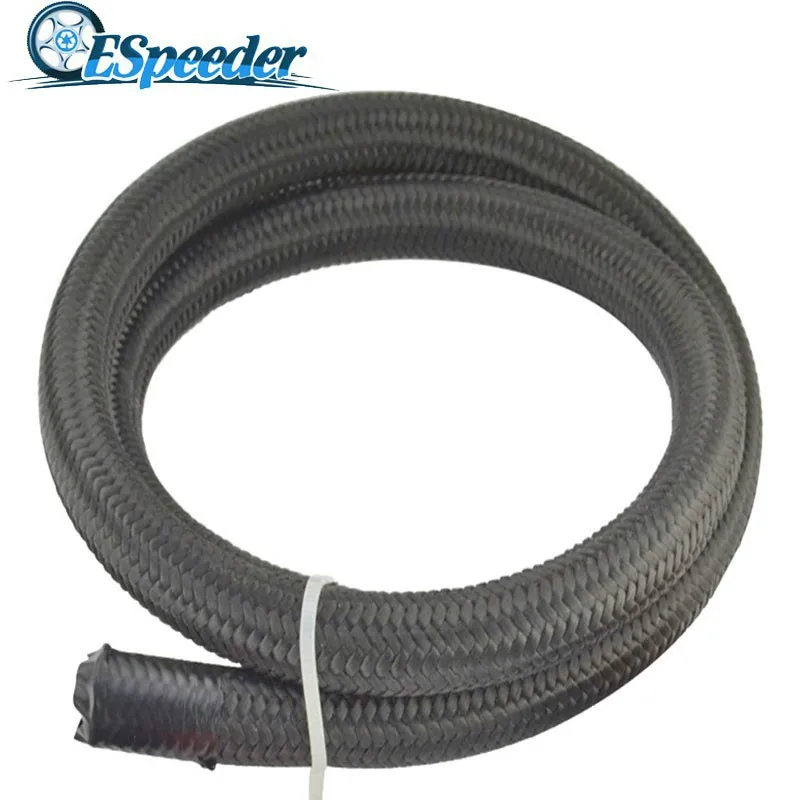 

ESPEEDER 1M Universal AN4 AN6 AN8 AN10 AN12 Car Oil Hose Line Nylon-Stainless Steel Hose Fuel Line Oil Cooler Hose Engine Part
