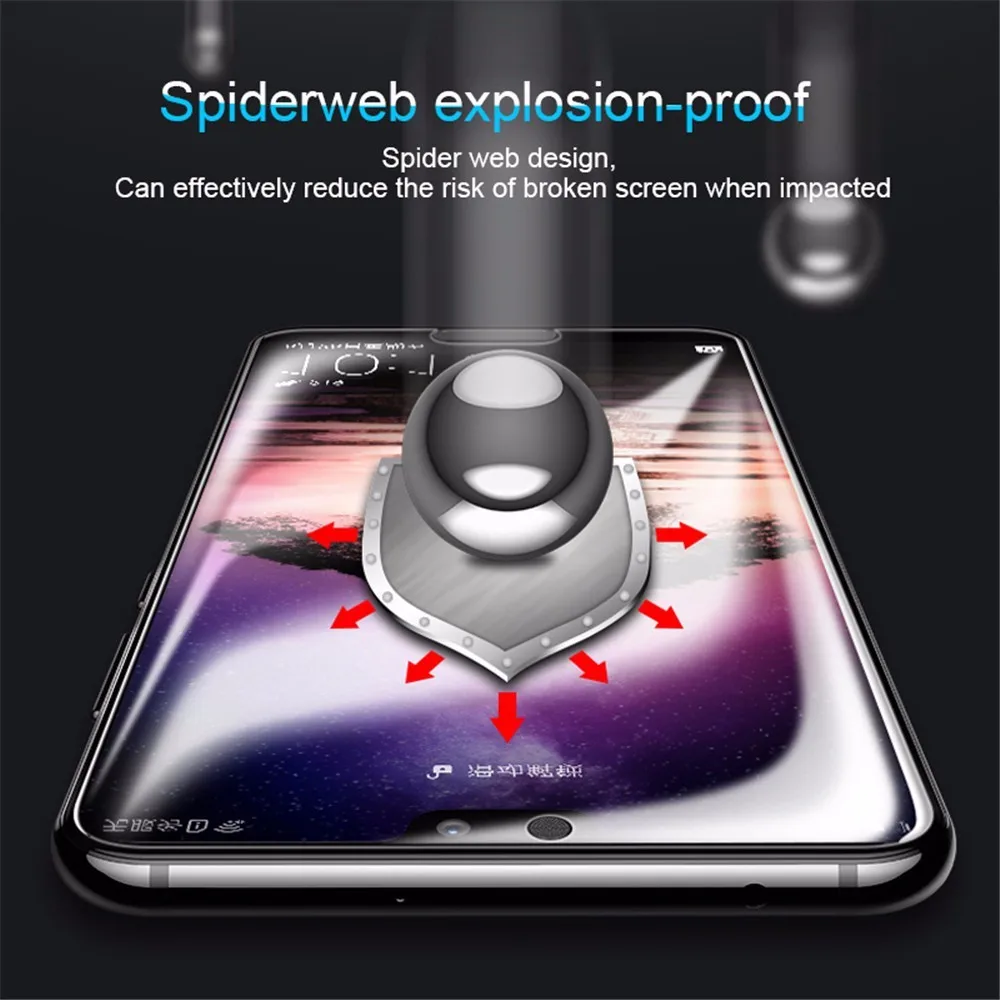 Защитная пленка 5D на весь экран мягкая для Huawei P30 40 Lite Pro Гидрогелевая Y6 Y7 Y5 Y9 2018 2019