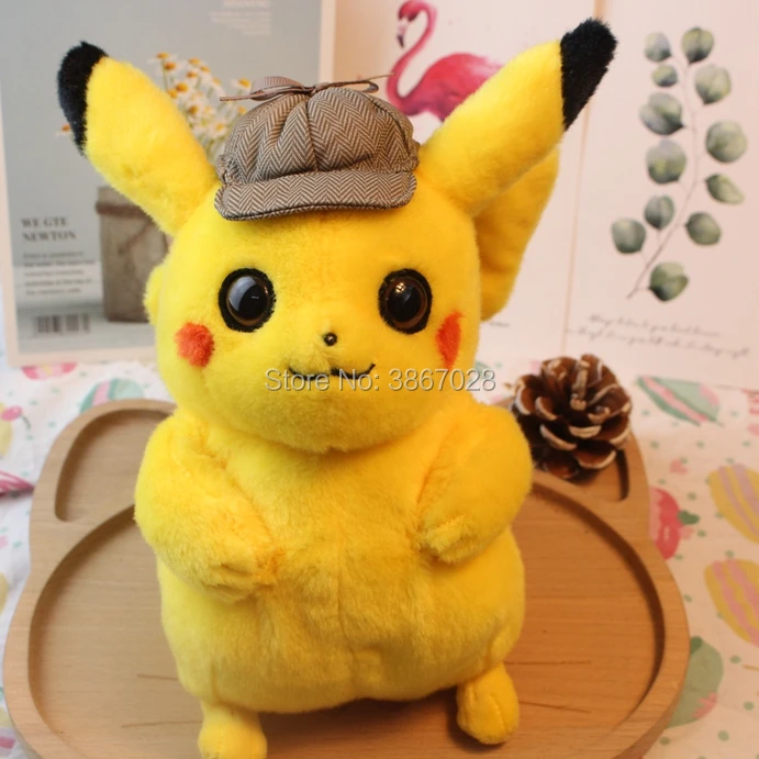 

2019 Detective Pikachu Cute Pikachu Plush kawaii Toys Dark Lightning Pikachu Dolls Toys Plush toy For Children Gifts