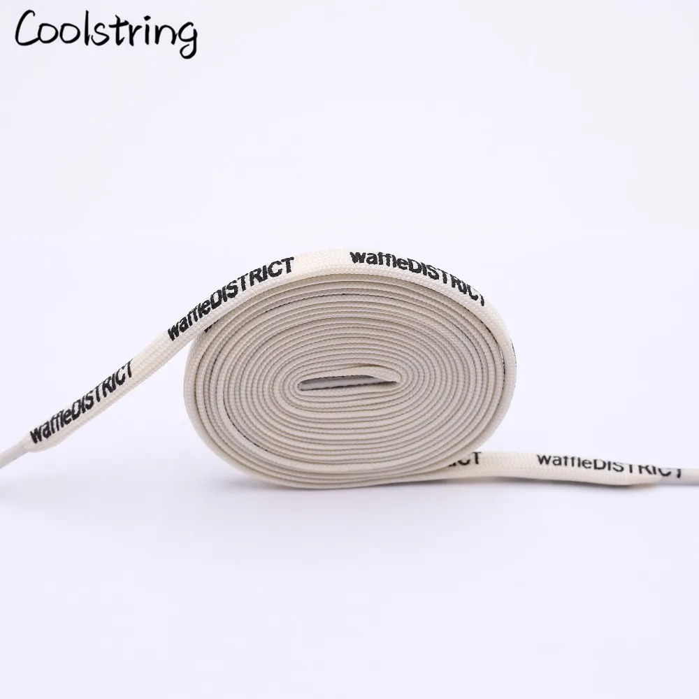 Coolstring 7mm Manufacturers Custom Printing Shoelaces Limited Edition Trend Bootlaces Small White Canvas Shoes Universal Laces