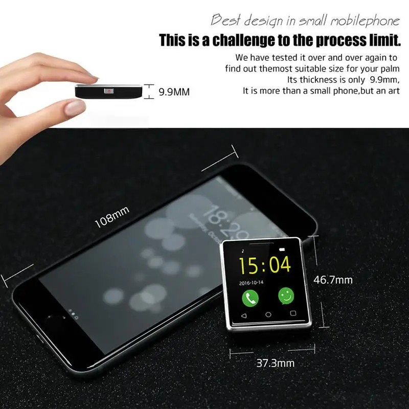 OPQ DTNO.I Vphone S8 мини телефон мобильный MTK6261D 1 54 дюймов 2.5D сенсорный экран Bluetooth 3 0 380
