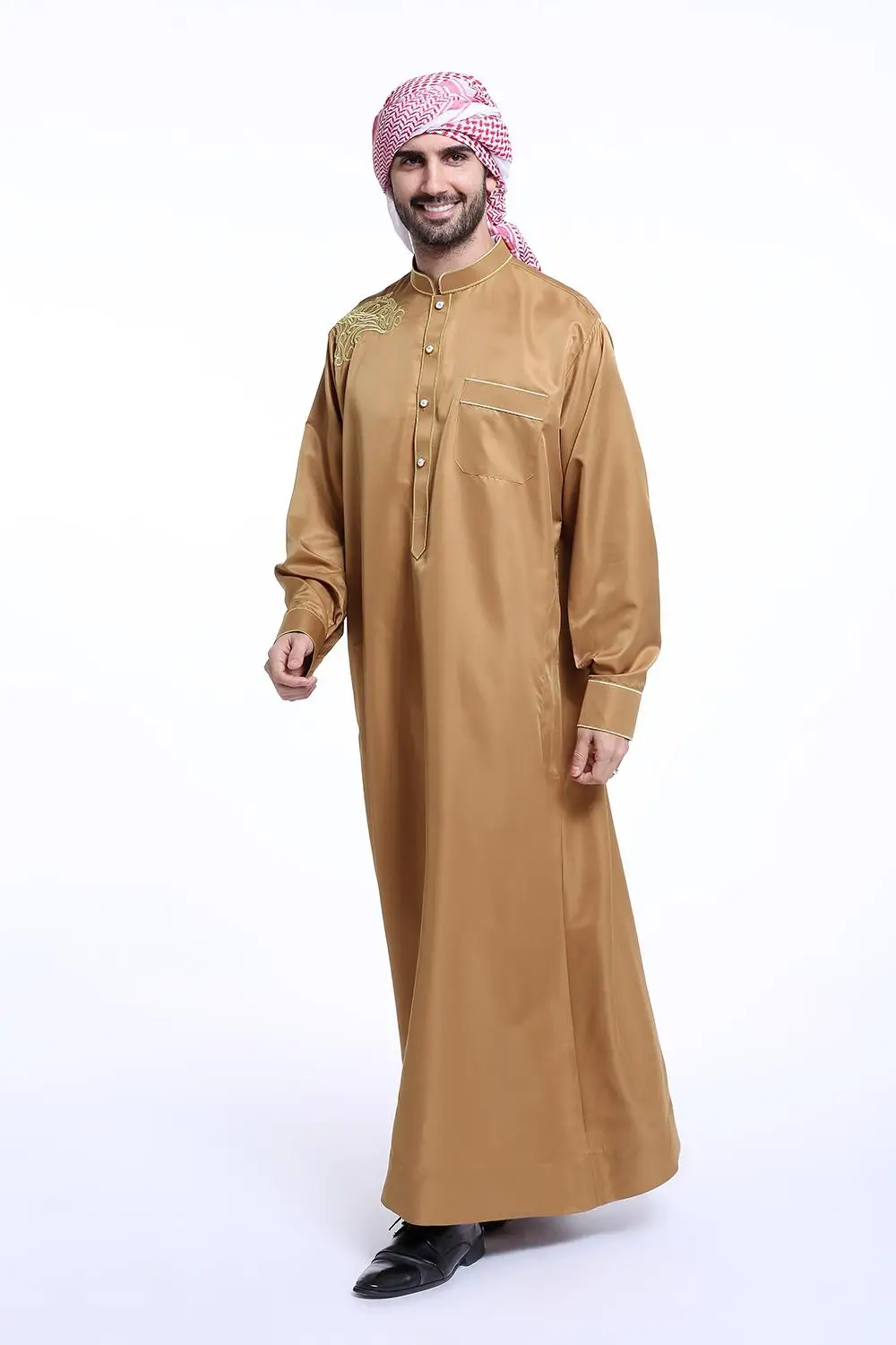 Мусульманский мужской халат с длинными рукавами в Саудовской Аравии, Хубба тюбэ, исламский тхуб абайя, мантия Даффа дидаша, длинный Восточный халат Аравией, модная вышивка