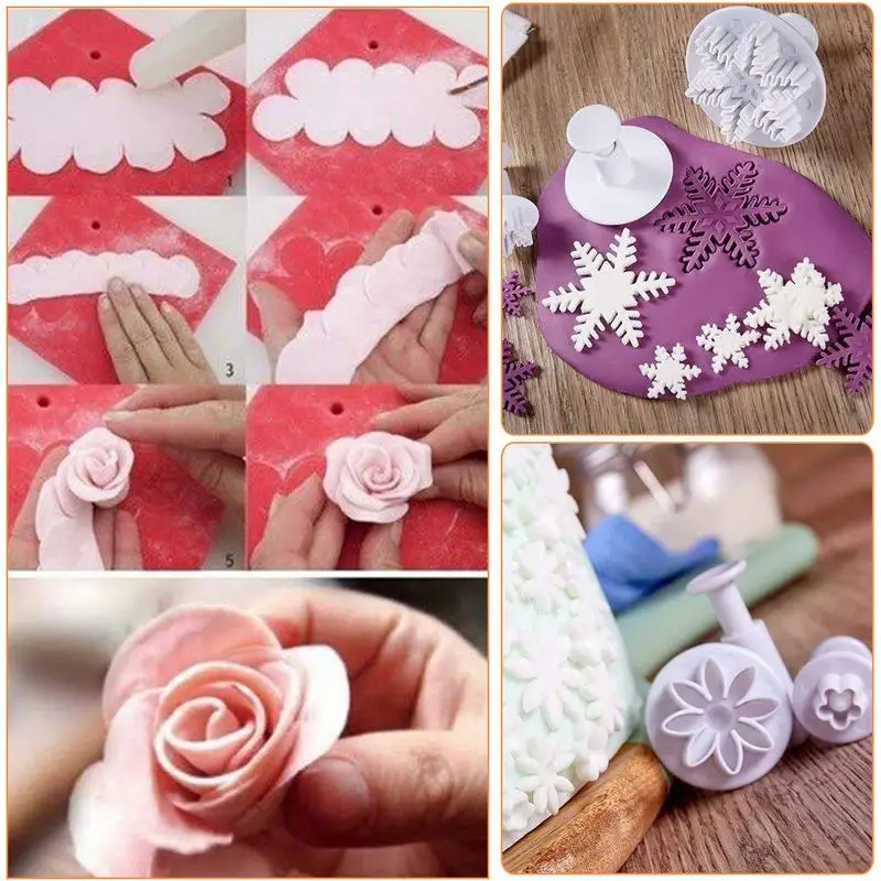 

Letters Numbers Rose Flower Shapes Fondant Cutter Set Durable Cookie Cutters Stamp Modelling Perfect Tool For Cake Decoration
