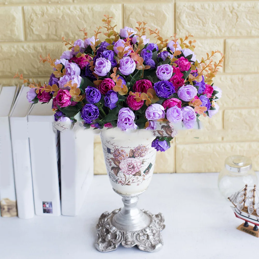 New Roses Artificial Flowers High Quality Fake Flower Artificial Flowers For Wedding Birthday Party Decoration Supplies New Roses Artificial Flowers High Quality Fake Flower Artificial Flowers For Wedding Birthday Party Decoration Supplies