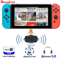 Беспроводной Bluetooth 5,0 стерео тип-c аудио передатчик адаптер приемопередатчика Поддержка APTX LL SBC низкая задержка для nintendo Switch