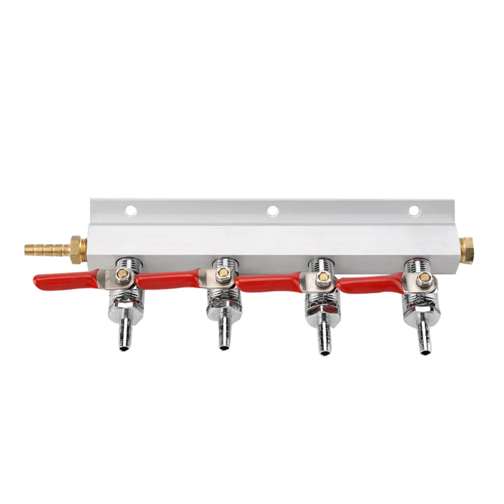 Muti-way 2/4 Way Homebrew Co2 Air Gas Manifold Distribution Splitter multiple lines Beer