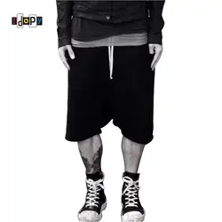 Highstreet летние мужские Drop-Crotch Shorts Мешковатые Свободные шнурок хип-хоп черный городской одежды женские штаны для бега шорты для мужчин