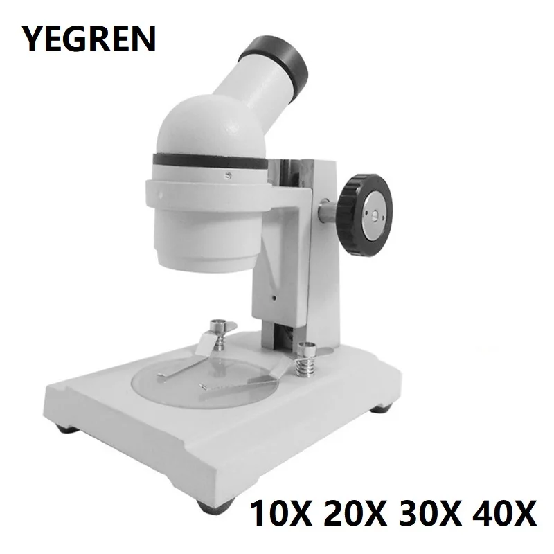 

10X 20X 30X 40X Mini Monocular Microscope UP-right Image Dissecting Stereo Microscope for PCB Inspection Science Research