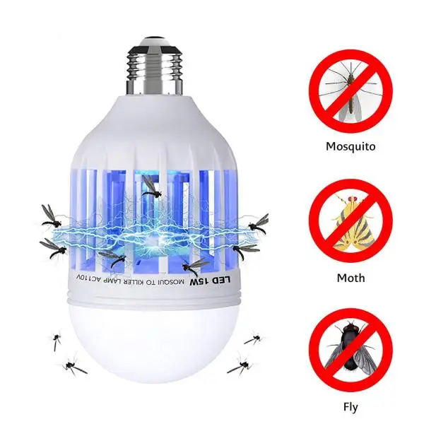 AC110~ 220V светодиодный противомоскитная лампа E27 светодиодный Светодиодная лампа для дома светильник ing мухобойка, лампа-ловушка для насекомых анти москитный Отпугиватель москитов средство светильник