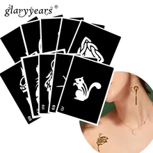 10 шт./компл. для нанесения хны и тату трафарет птицы узор Рисование пастой леди боди-арт тату трафарет горячий продукт Водонепроницаемый HN#07