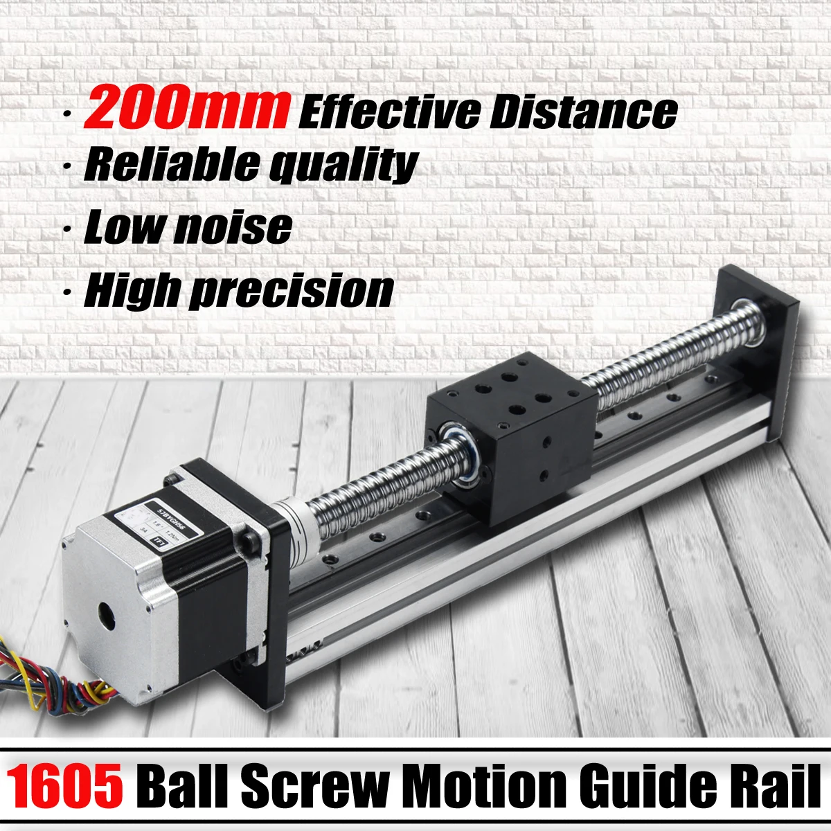

200mm Linear Actuator SFU1605 Ball Screw Motion Guide Rail Aluminum alloy with 57mm Motor for CNC Router