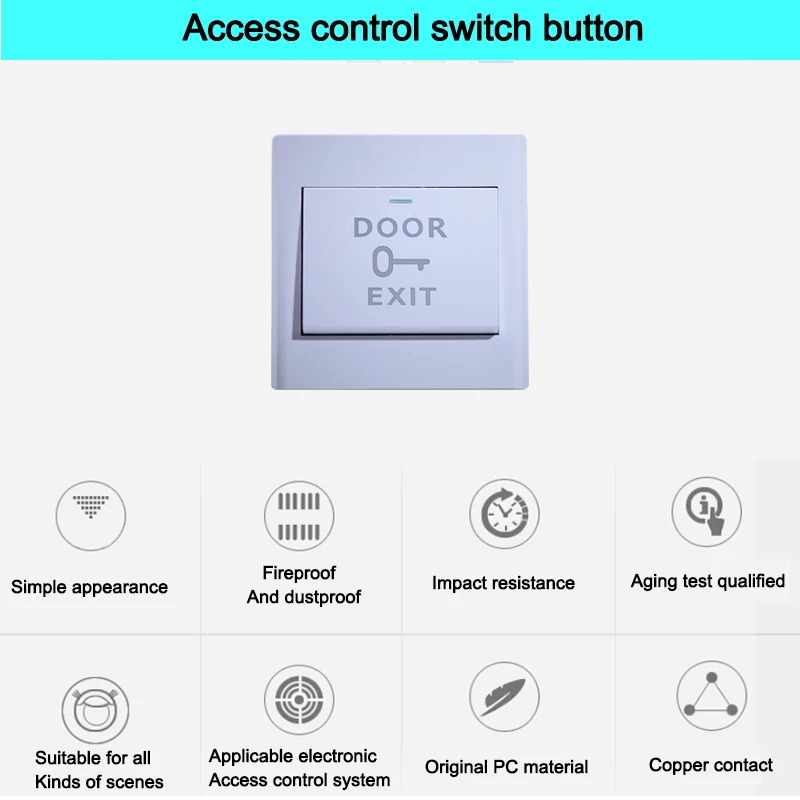 Eseye Дверь Выход Кнопка релиз кнопочный переключатель для двери Система контроля доступа электронный дверной замок без COM замок датчик