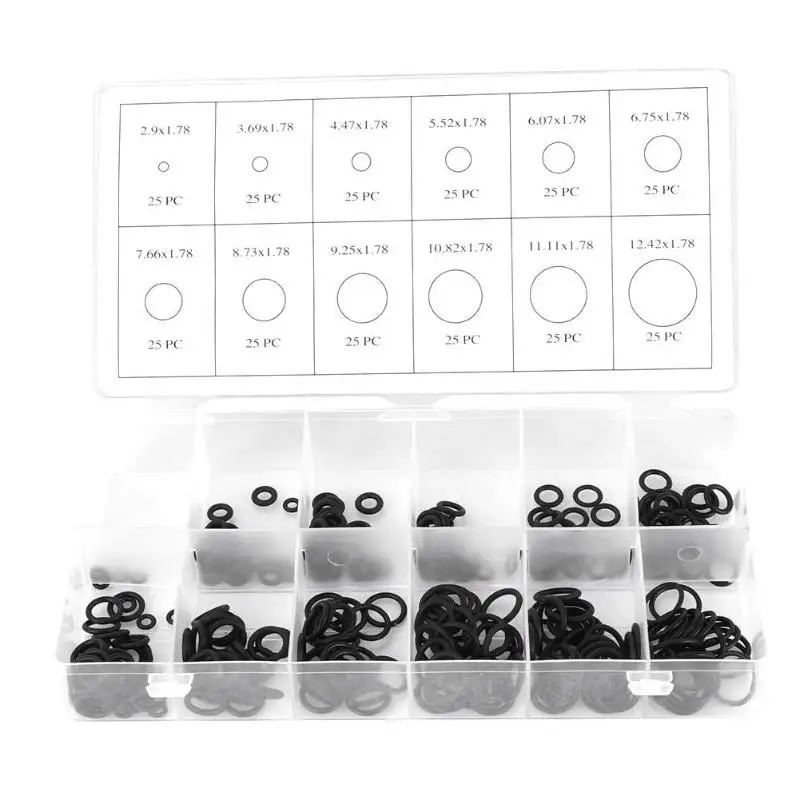 

141/300/419 Pcs Sealing Rubber O Ring Assortment Washer Gasket Kit with Plastic Box support Drop Shipping