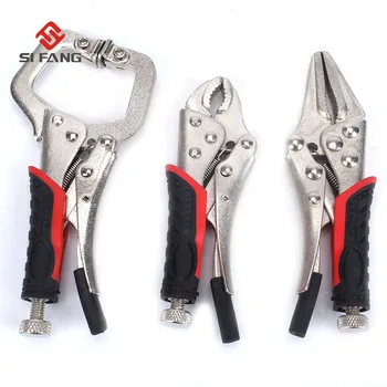

3pcs Set Curved Jaw Pliers Straight Jaw Locking Pliers Welding Tool Straight Jaw Mole Plier Vice Grips Pliers