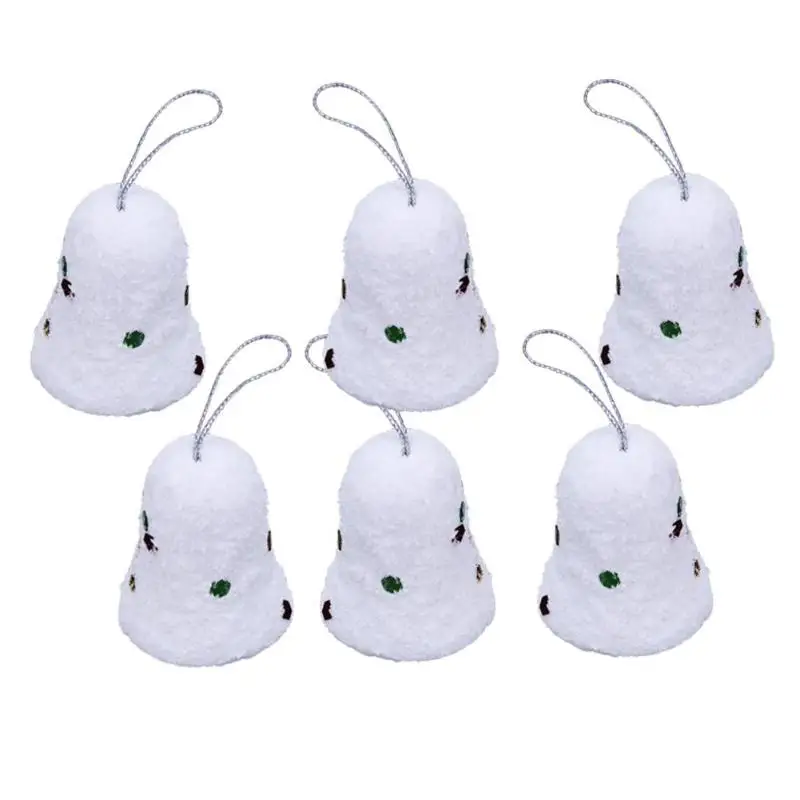 

Glitter Laser Sequins Foam Small Bell Snow Pendant Christmas Tree Ornament