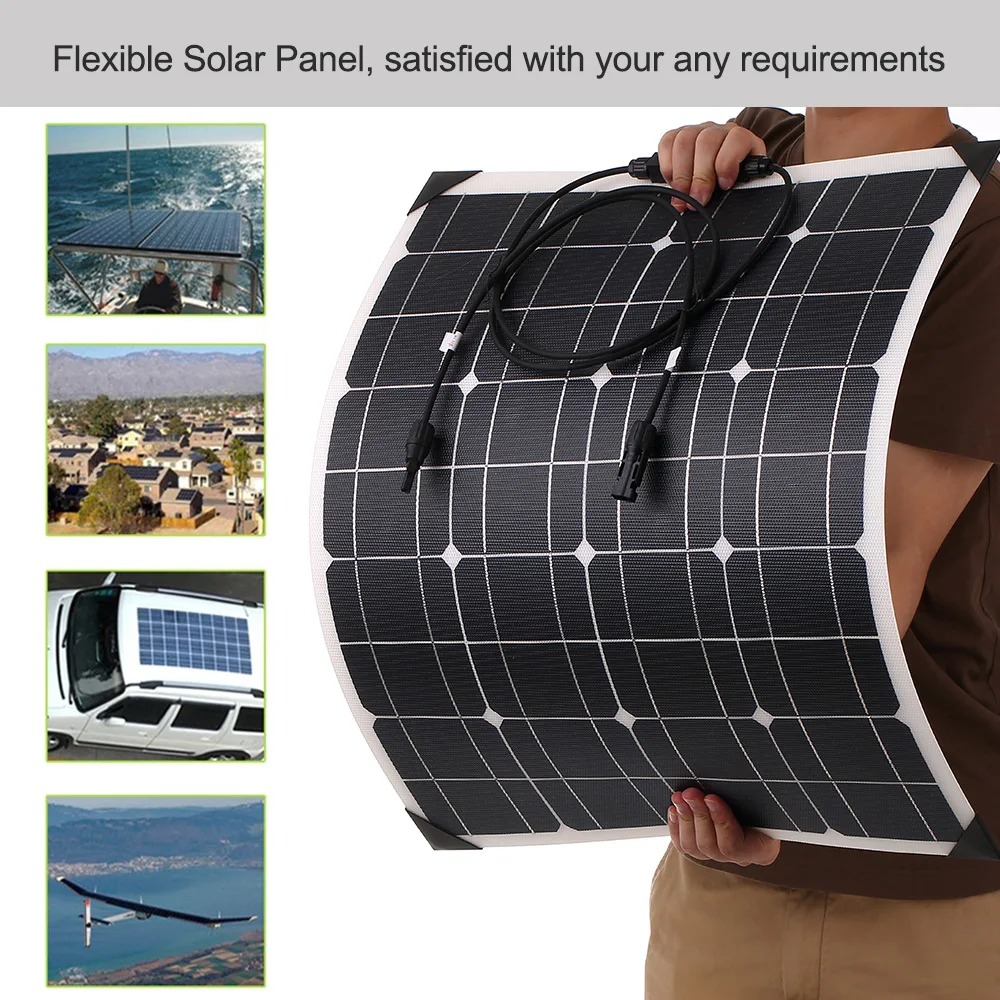 

Flexible Monocrystalline Silicon Solar Panels 50W 18V ETFT Honeycomb Surface 25% High Conversion Rate Solar Panel for RV Homeuse