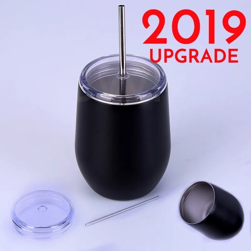 

Swig Wine Cups 2pcs/Set Upgrade Wine Cup Body and Lids With Stainless Steel Straw Insulated Tumbler Thermos