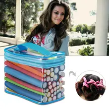 42 шт./лот Мягкая волосы бигуди роликовый Универсальный хлопок перлы волос бигуди стержни Сейф Парикмахерская гибкие Керлинг Инструмент для крепления для укладки