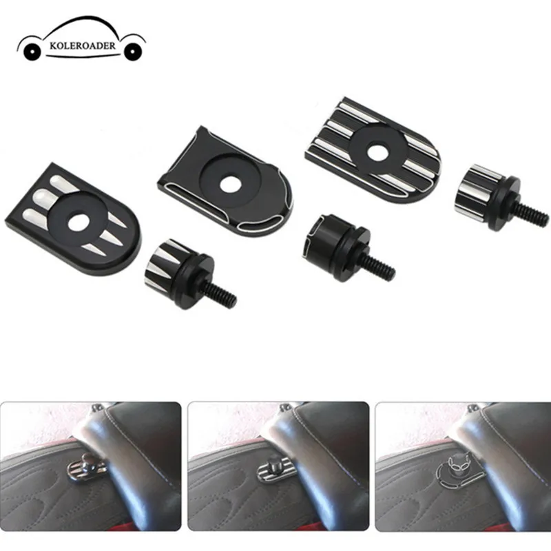 

Deep Seat Bolt Tab Screw Mount Knob Cover Cap Kit For Harley Davidson 1996-2015