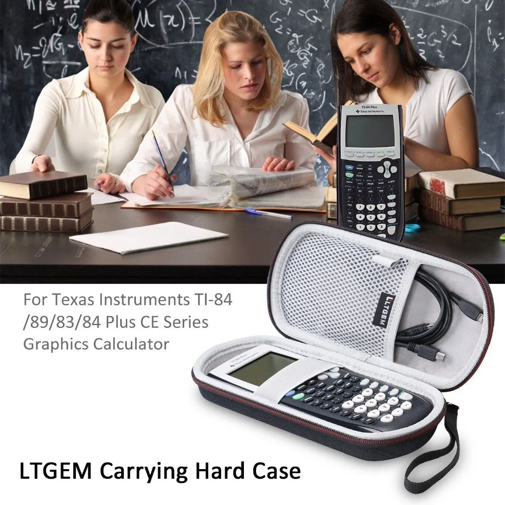 

LTGEM EVA Hard Storage Travel Carrying Protective Case For Texas Instruments TI-84/89/83/Plus/CE Graphics Calculator