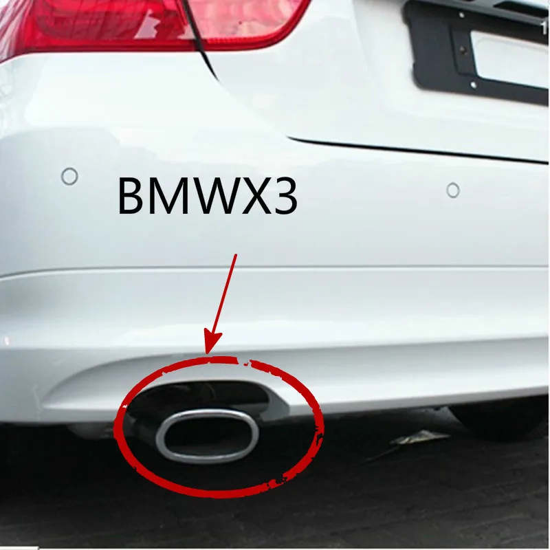 Car Styling Exhaust Muffler SQUARE End Tip Modified Tail Pipe FOR BMW