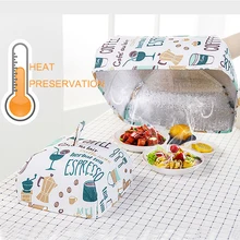Складные продуктовые крышки, сохраняющие тепло, горячая многоразовая алюминиевая фольга, чехлы для посуды, изоляция, используются кухонные столовые принадлежности, инструменты