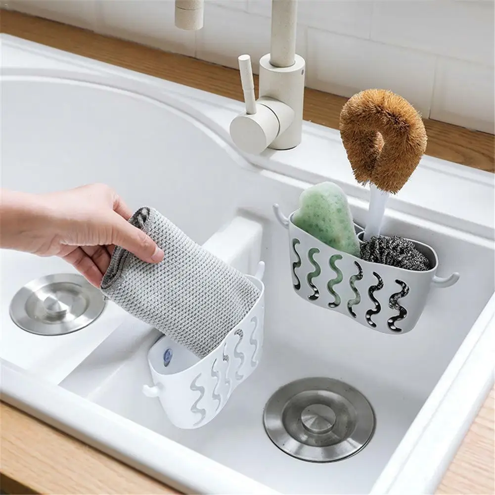 Kitchen Soap Sponge Suction Cup Shelf Storage Drain Rack Holder Bathroom Shan 