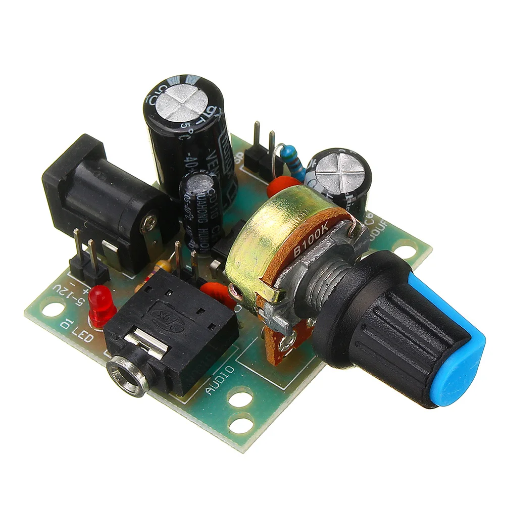 Мини усилитель CLAITE LM386 DC 3 В до 12 Плата усилителя сигнала модуль для