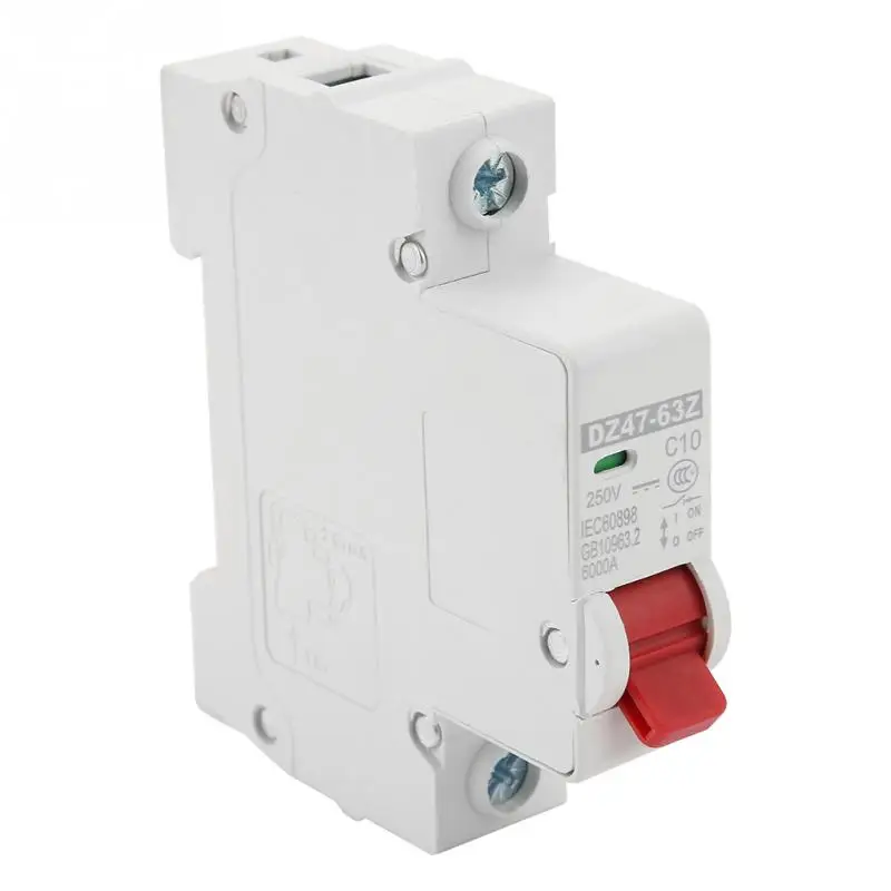 DZ47 63Z 1P 10A DC миниатюрный выключатель утечки воздуха переключатель