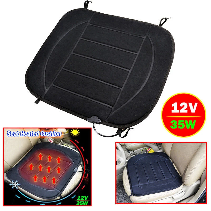 

Car Seat Cushion Cover 12v Heated Warmer Pad Hot Heat Heater Winter Truck Black