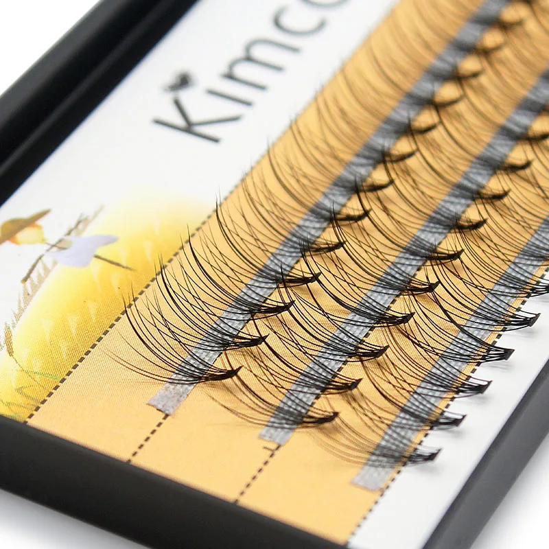 

Kimcci Natural Fake Eye Lashes 60pcs 8/10/12/14mm Makeup Individual Cluster Eye Lashes Grafting Fake False Eyelashes Faux Cilias
