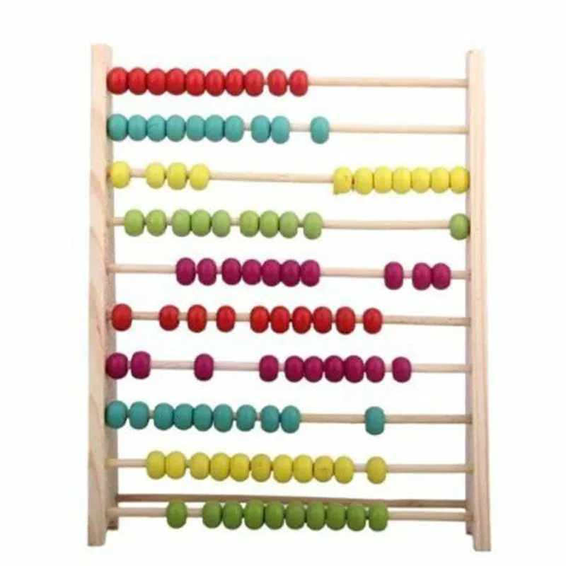 Деревянный Abacus 100 бусины Счетный номер Дошкольное образование математическая обучающая игрушка