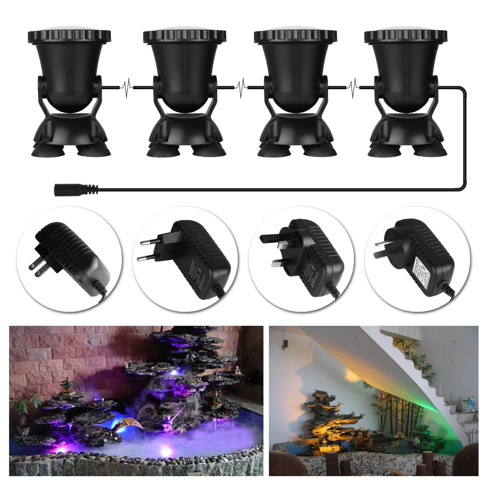 IP68 RGB бассейн фонтан лампа 36 LED Подводный точечный свет высоко водонепроницаемый