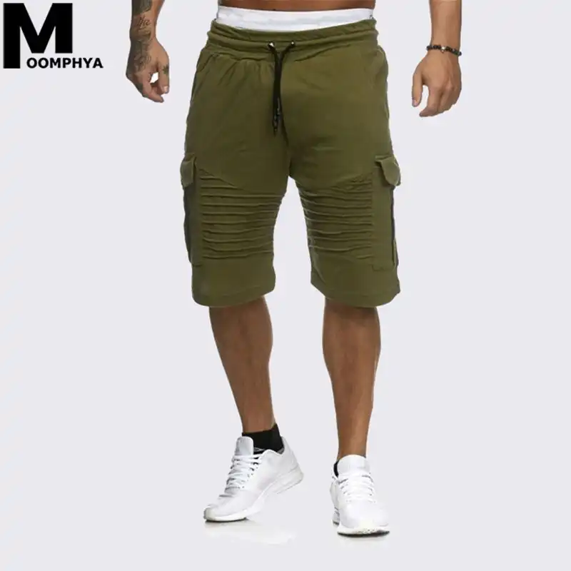 Moomphy 2019 Streetwear pantalones cortos plisados de rayas para hombre con bolsillo  lateral hasta la rodilla, pantalones cortos para hombre, pantalones de  chándal, pantalones de hip hop para hombres|Pantalones cortos| - AliExpress