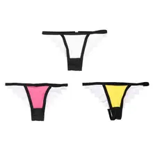 Сексуальные женские цветные подходящие g-стринги модные трусики-Танго женские бикини Плавки Нижнее белье быстросохнущие дышащие пляжные трусики