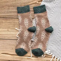 12 пар 2018 осень, для женщин винтажные носки принт зимние теплые шерстяные носки Harajuku милые носки рождественские носки