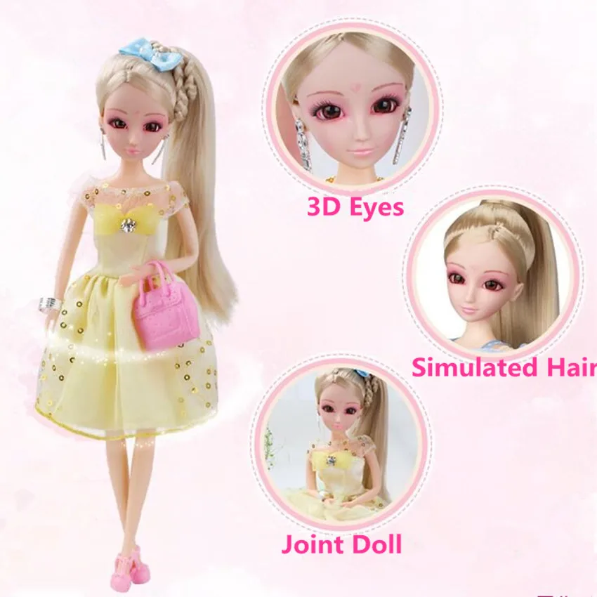1 шт. модный набор кукол лучший рождественский подарок на день рождения для девочек праздничное платье принцессы для куклы детские игрушки