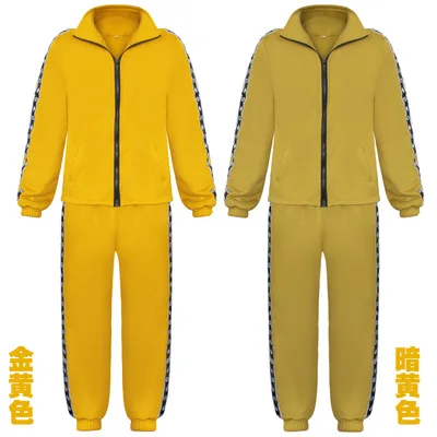  2018 PUBG Playerunknown Battle Fields Cosplay Little yellow blouse pants suit Battle character unif