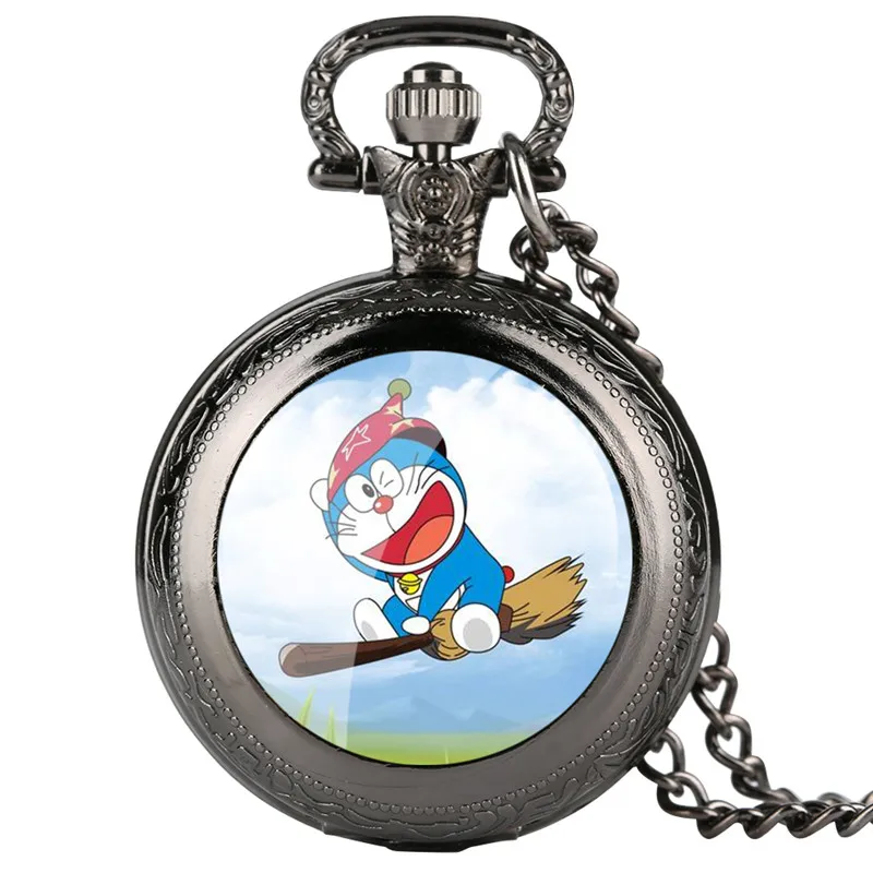 

Skyrim Pokemon Pocket Watch for Kids Doraemon Pattern Quartz Pocket Watch for Students Arabic Digital Gift for Pocket Watch