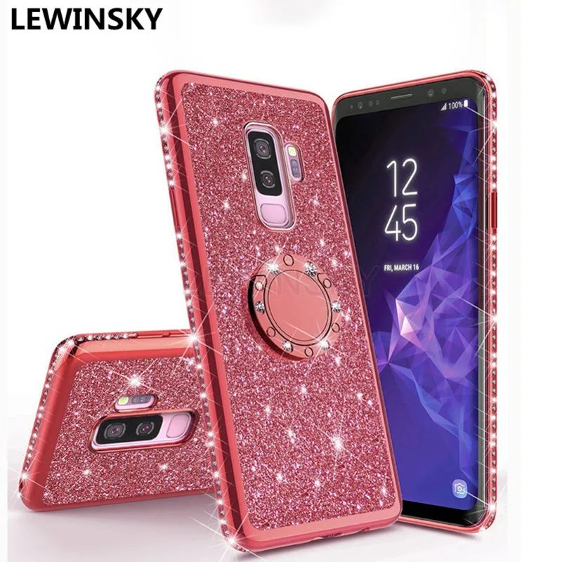 Soft TPU Phone Case For Samsung Galaxy S9 S8 A7 A6 A8 S10 Plus 2018 Note 9 8 A50 S7 Luxury Plating Bling Diamond Silicone Cover
