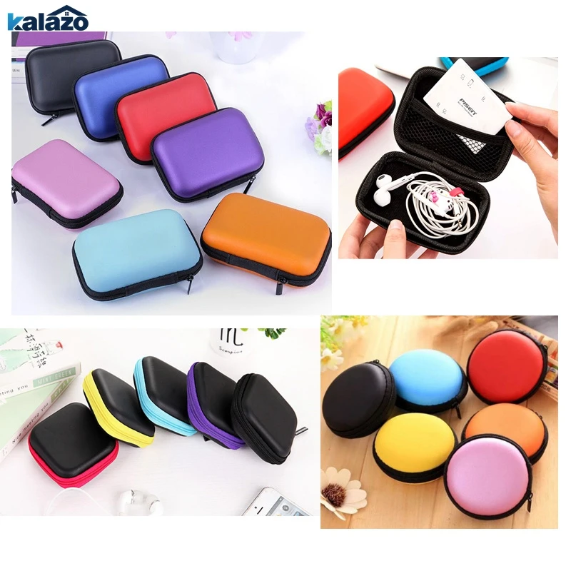 

Square Earphone Wire Organizer Box Data Line Cables Storage Box Case Container Coin Headphone Protective Box 8cm