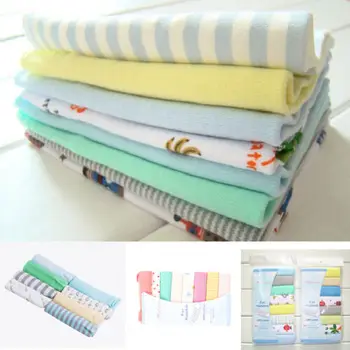 

Cute Novelty Roll Bibs Solid 8pcs Cotton Newborn Washcloth Wipe Cloth Baby Bath Towel Feeding