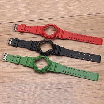 

Silicone Rubber Watch Band Accessories Convex Strap for Casio G-SHOCK GA120 GA-100 GA-110 Steel Clasp Watch Band watchcase