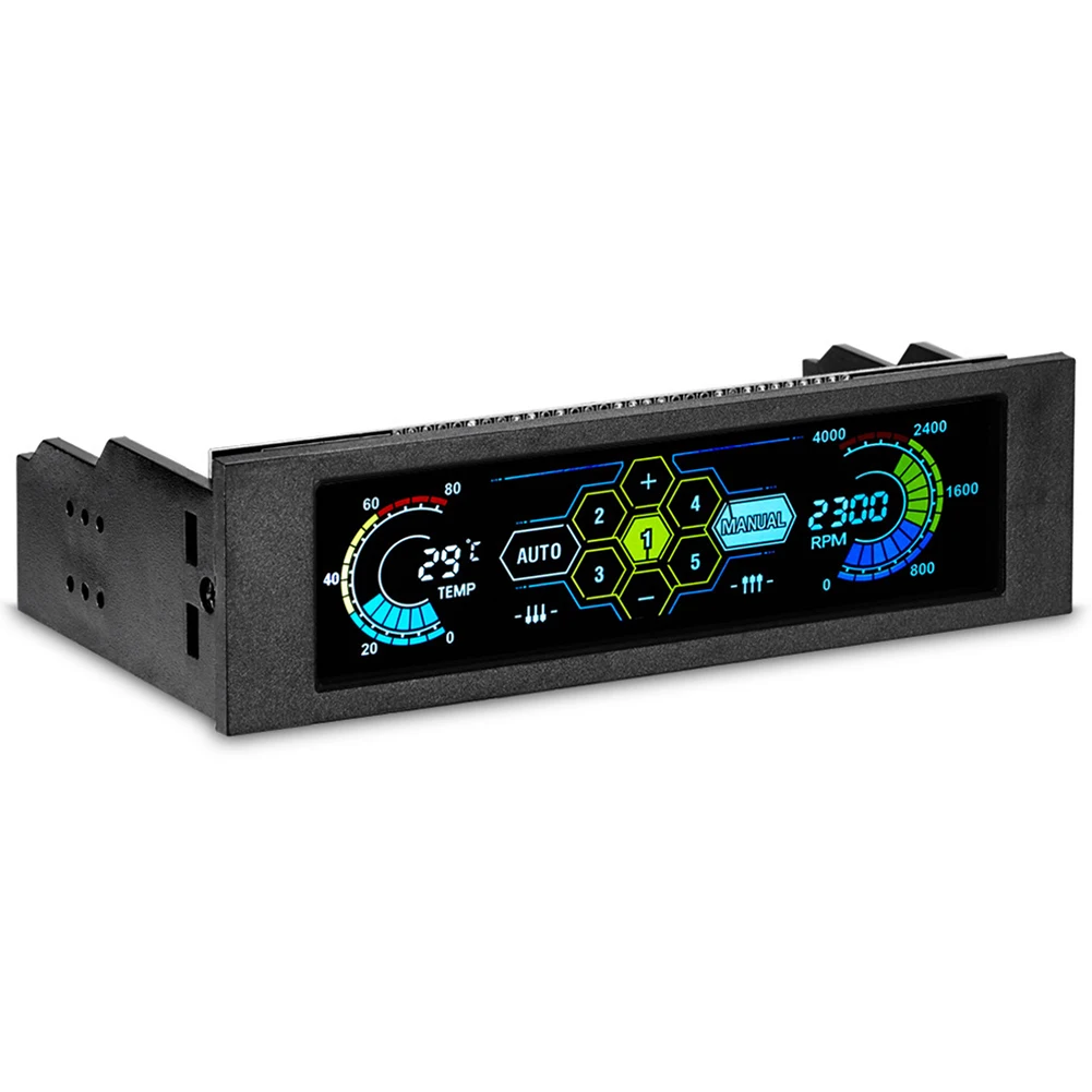 2019 New Hot Drive Bay PC Speed Controller LCD Front Panel for Desktop CPU Fan Cooler 3